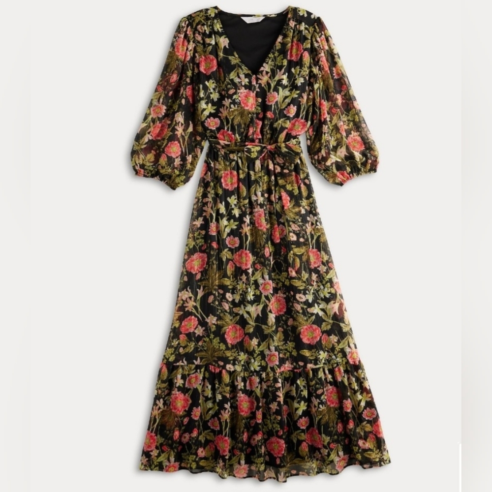 LC Lauren Conrad Black Floral Maxi Dress | Size XXL - NWT - Picture 3 of 8